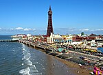 Blackpool tower from central pier ferris wheel